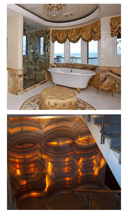 Onyx Laminated Glass Slab