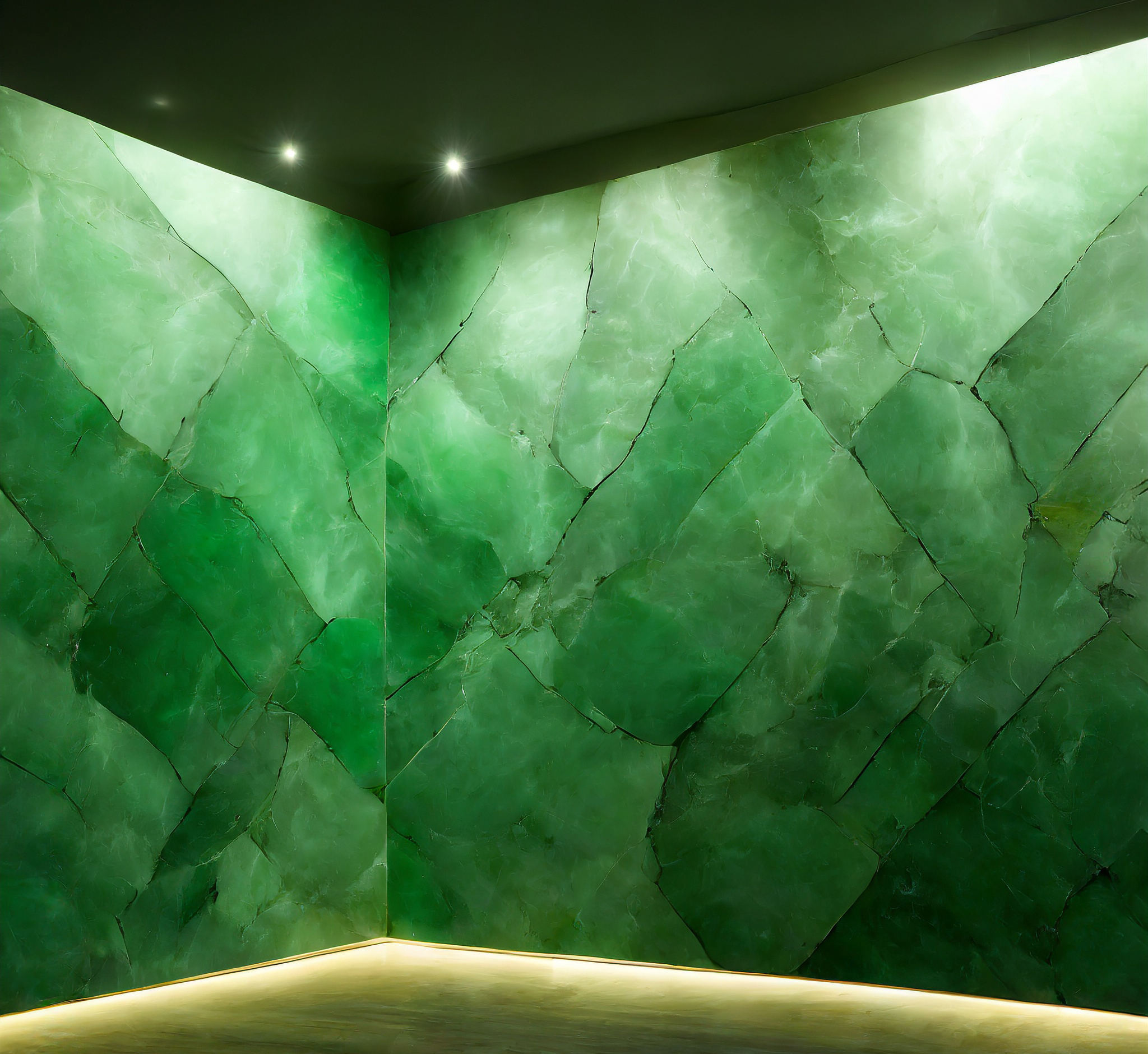 Backlit Custom Green Onyx Wall